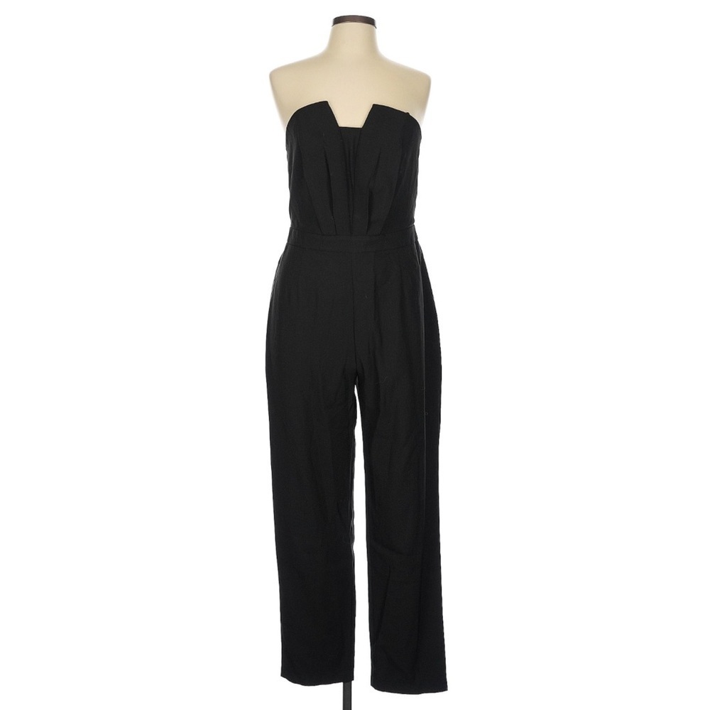 Adelyn Rae Black Strapless Jumpsuit